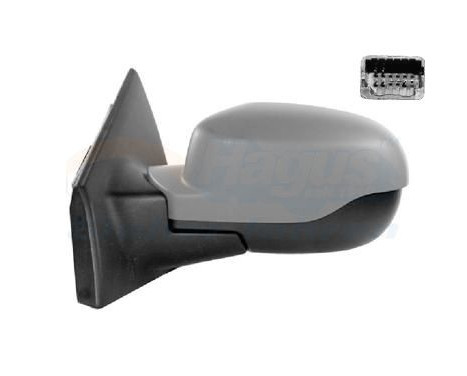 ELECTRIC Outside Mirror LEFT Clio 09- Heated / Primed / 5-Pin 4333817 Hagus, Image 2