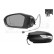 Electric Outside Mirror Left MERC.A W169 Black 3017807 Hagus, Thumbnail 3