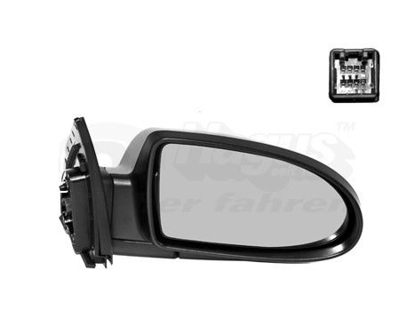 Electric Outside Mirror Right Accent 07- Heated/Primed 8226818 Hagus, Image 2