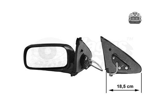 Left electric exterior mirror 3-door 3317805 Hagus, Image 3