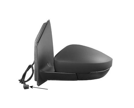 Left electric outside mirror 11/09+ Primer, Heated, Asfer 5829817 Hagus