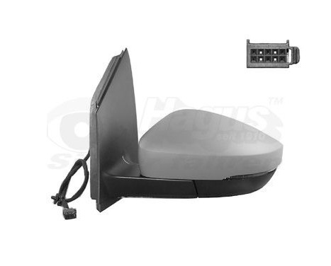 Left electric outside mirror 11/09+ Primer, Heated, Asfer 5829817 Hagus, Image 2