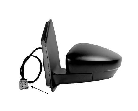 Left electric outside mirror -11/09 Primer, Heated, Asfer 5829827 Hagus