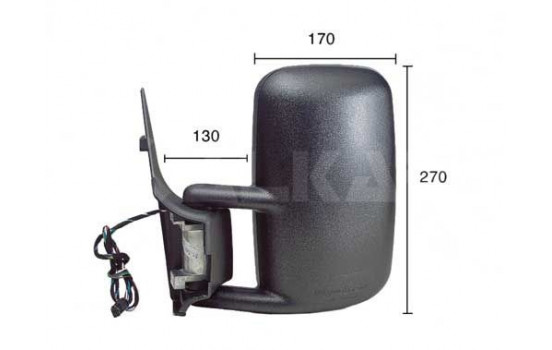 Left outside mirror complete 9225910 Alkar