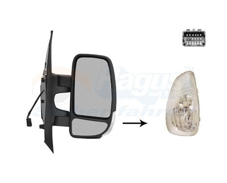 MANUALLY ADJUSTABLE Outside mirror R 3799812 Hagus