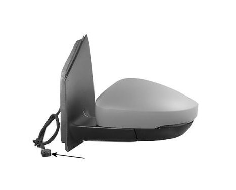 Outside mirror LEFT COMPLETE 11/09+ Primer, Aspherical 5829813 Hagus