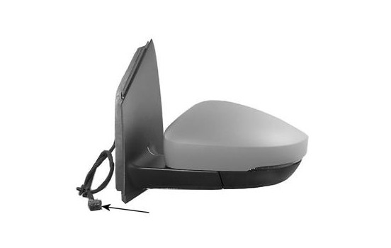 Outside mirror LEFT COMPLETE 11/09+ Primer, Aspherical 5829813 Hagus