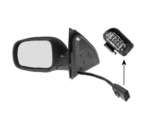 Outside mirror left electric To be sprayed 150x105 Asfer 5817807 Hagus