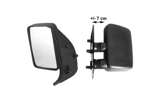 Outside mirror LEFT FULLY up to '99 SHORT ARMS +/- 7CM 1747801 Hagus