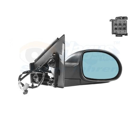Outside mirror right electric (not el folding) PRIMER + TEMPERATURE SENSOR 0961810 Hagus, Image 2