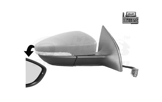 Outside mirror right electric Primer, Heated 6Pin 5841808 Hagus, Image 2