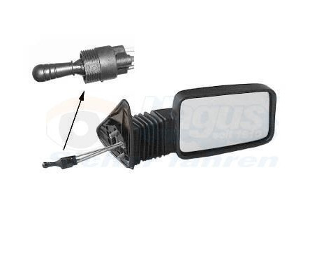 Outside mirror RIGHT FULL 7/89+ 4039814 Hagus, Image 3