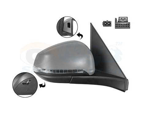 OUTSIDE MIRROR WITH ELECTRIC COIL 5717828 Hagus