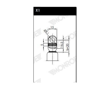 gas spring, hood ML5421 Monroe, Image 3