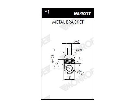 gas spring, hood ML5422 Monroe, Image 2