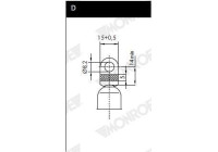 gas spring, hood ML5522 Monroe