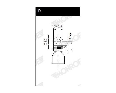 gas spring, trunk ML5492 Monroe, Image 3