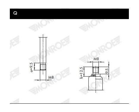 gas spring, trunk ML5590 Monroe, Image 3