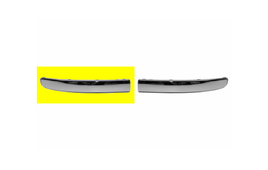 Bumper molding Right front Chrome