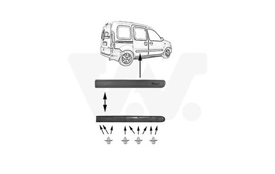 Decorative/protection panel, door