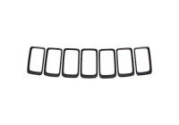 Decorative / protection strip set, radiator grille