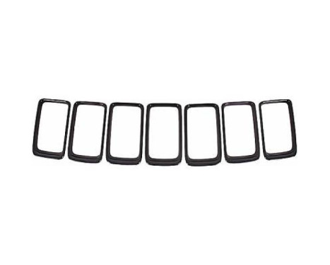 Decorative / protection strip set, radiator grille