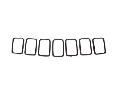 Decorative / protection strip set, radiator grille