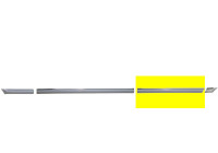 DOOR LIST OVER LEFT BACK FROM '98 TO SPRAY + CHROME