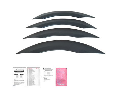 Oneway Set fender extensions (Trims) suitable for Mercedes Sprinter W907 2018- - Version 2 Matte black, Image 2