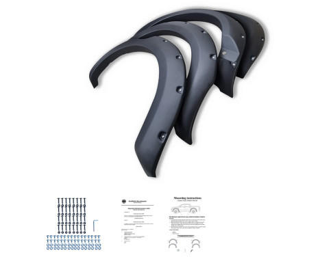 Oneway Set Fender Flares suitable for Ford Ranger T8 2019-2022 - Matte Black, Image 5