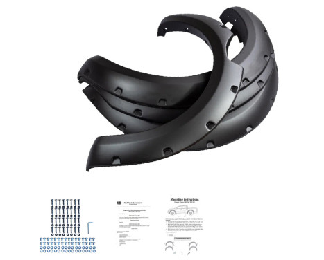 Oneway Set Fender Flares suitable for Isuzu D-Max II 2012-2019 - Matte Black, Image 5