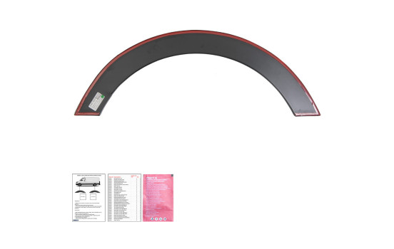 Oneway Set of fender extensions (Trims) suitable for Renault Trafic 2022- - Matte black, Image 6