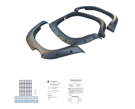 Oneway Set of fender flares (Fender Flares) suitable for Mitsubishi L200 Triton 6 2019- - Matte Black, Image 5