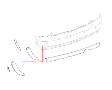 Rear Mudguard Arch Decoration Strip Left