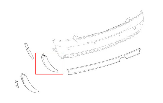 Rear Mudguard Arch Decoration Strip Left