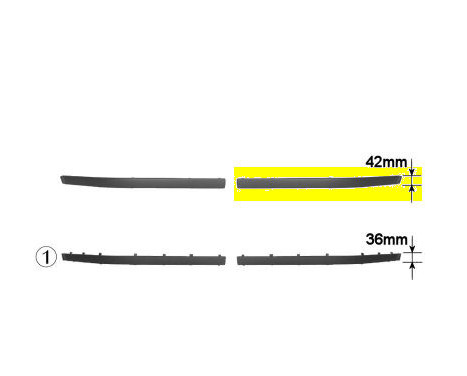 Trim/Protective Strip, bumper, Image 2