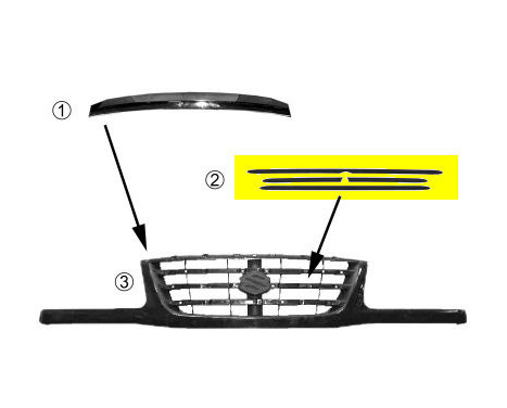 Trim/Protective Strip, radiator grille