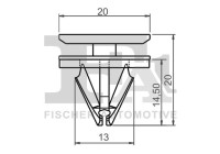 Clip, decorative/protective strip