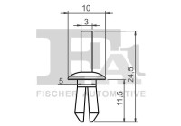 Clip, decorative/protective strip