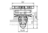 Clip, decorative/protective strip