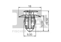 Clip, decorative/protective strip