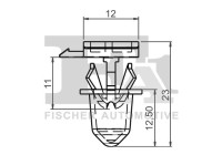 Clip, decorative/protective strip