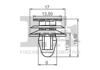 Clip, decorative/protective strip