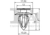 Clip, decorative/protective strip