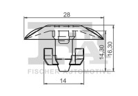 Clip, decorative/protective strip