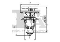 Clip, decorative/protective strip