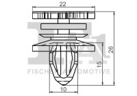 Clip, decorative/protective strip