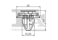 Clip, decorative/protective strip