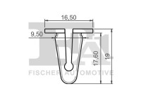 Clip, decorative/protective strip