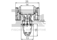 Clip, decorative/protective strip